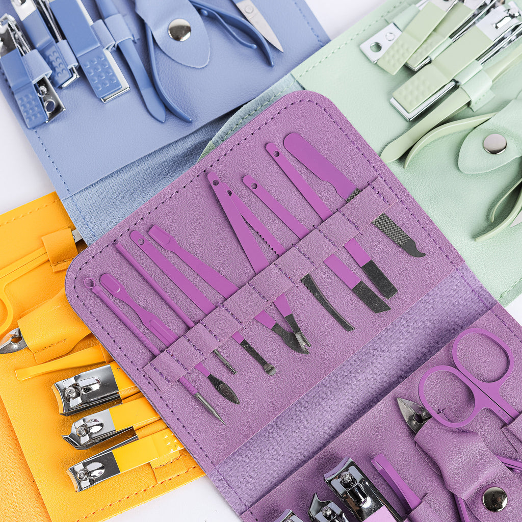 طقم العناية المتكامل للأظافر 16 قطعة