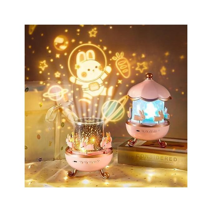 بروجكتور ضوئي ليلي دوّار بتصميم الأرانب