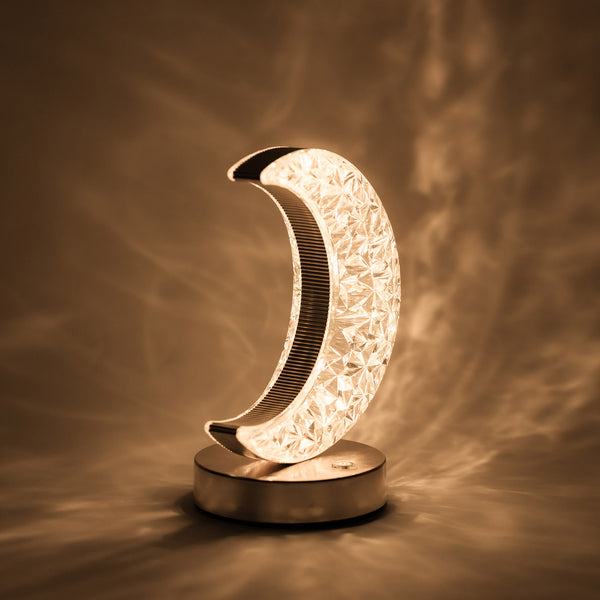 اباجورة بتصميم هلال – تحكم باللمس و3 ألوان إضاءة - شحن مجاني 🌙 (Premium)