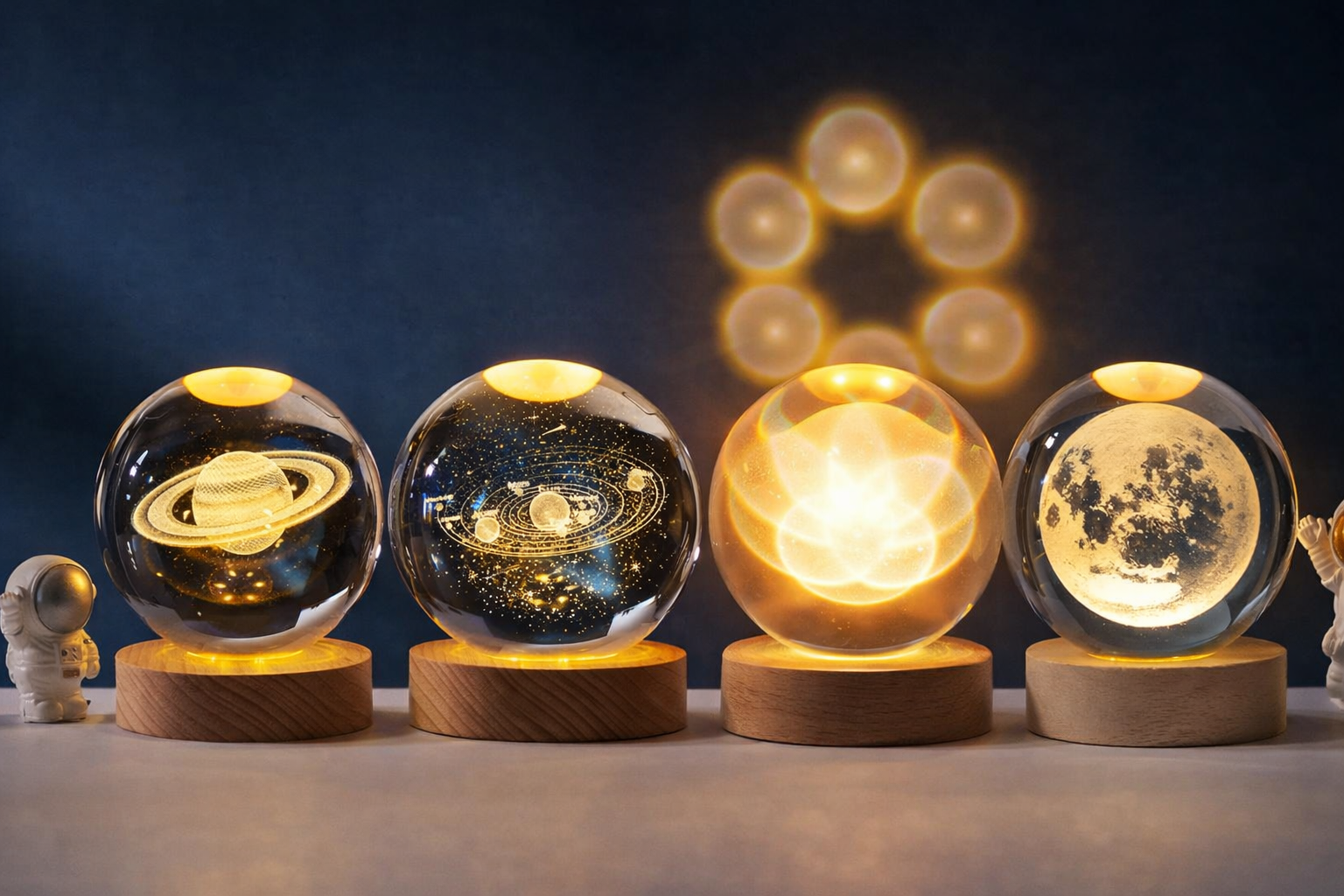 3D Crystal Galaxy Lamp