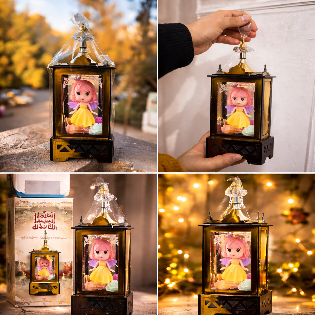 ✨ فانوس سُكّر زيادة – خشب وأكريلك فاخر ✨